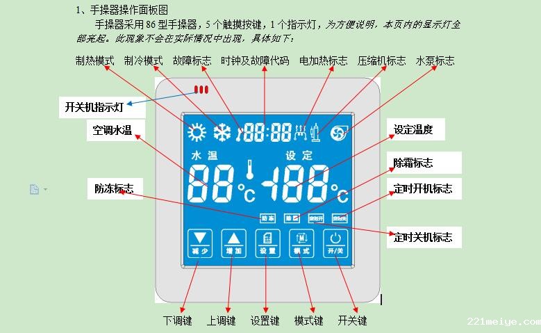 3P-6P煤改电低温增焓空气能热泵控制器规格书